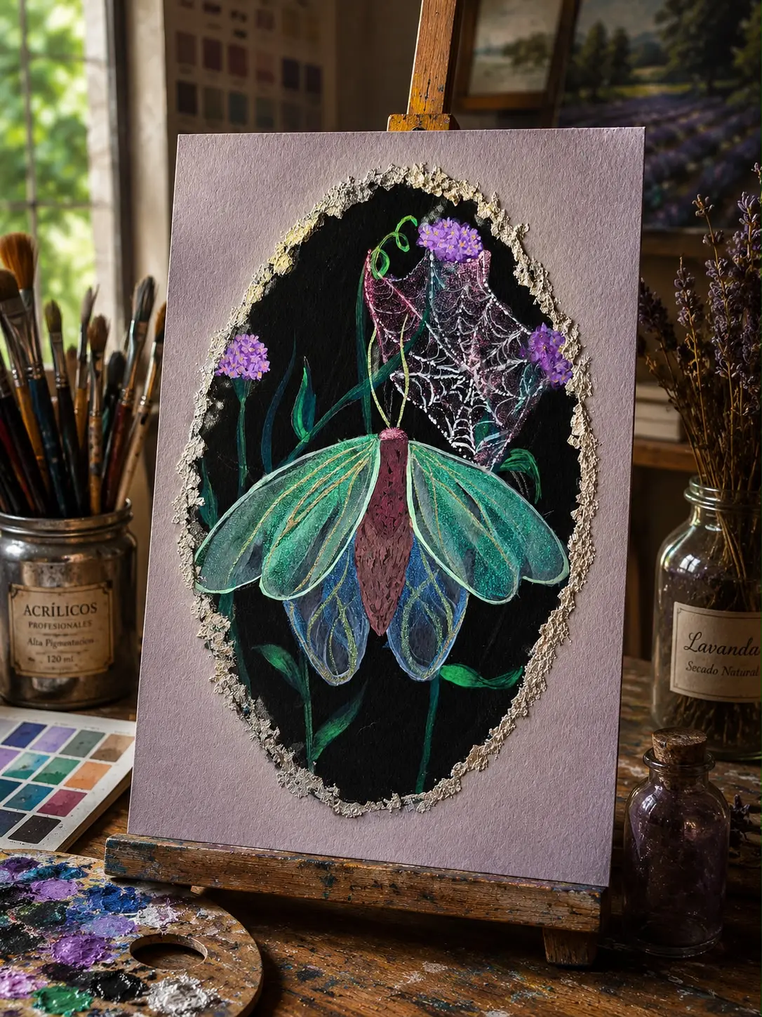Retratos de la naturaleza con acuarela y gouache